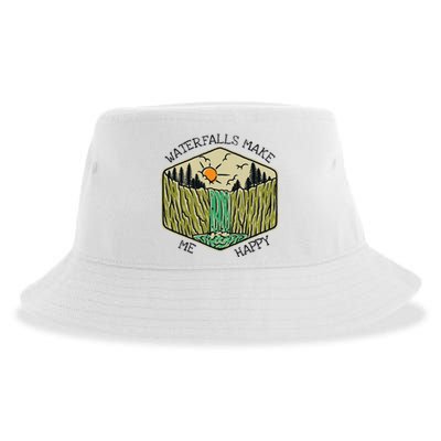 Nature Lover Waterfall Lovers Waterfall Happy Love Hiking Sustainable Bucket Hat