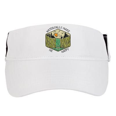 Nature Lover Waterfall Lovers Waterfall Happy Love Hiking Adult Drive Performance Visor