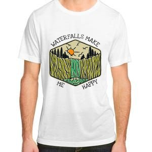 Nature Lover Waterfall Lovers Waterfall Happy Love Hiking Adult ChromaSoft Performance T-Shirt