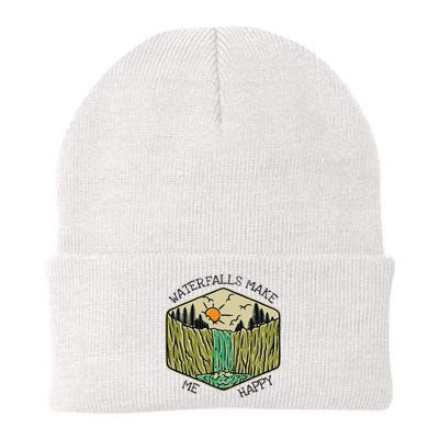 Nature Lover Waterfall Lovers Waterfall Happy Love Hiking Knit Cap Winter Beanie