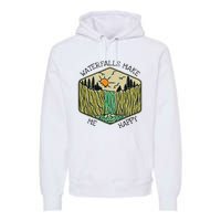 Nature Lover Waterfall Lovers Waterfall Happy Love Hiking Premium Hoodie