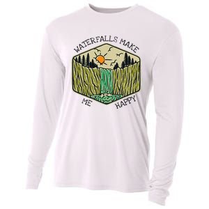 Nature Lover Waterfall Lovers Waterfall Happy Love Hiking Cooling Performance Long Sleeve Crew