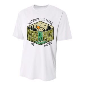 Nature Lover Waterfall Lovers Waterfall Happy Love Hiking Performance Sprint T-Shirt