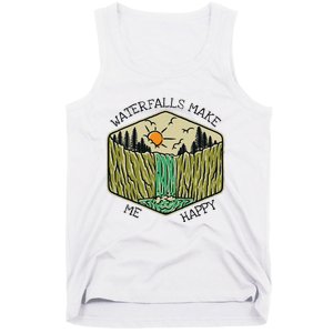 Nature Lover Waterfall Lovers Waterfall Happy Love Hiking Tank Top