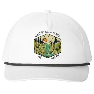 Nature Lover Waterfall Lovers Waterfall Happy Love Hiking Snapback Five-Panel Rope Hat