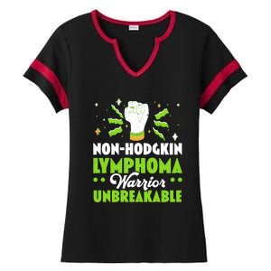 Nongifthodgkin Lymphoma Warrior Unbreakable Cancer Fighter Cute Gift Ladies Halftime Notch Neck Tee