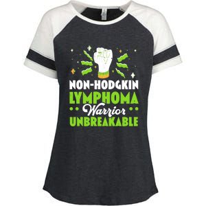 Nongifthodgkin Lymphoma Warrior Unbreakable Cancer Fighter Cute Gift Enza Ladies Jersey Colorblock Tee