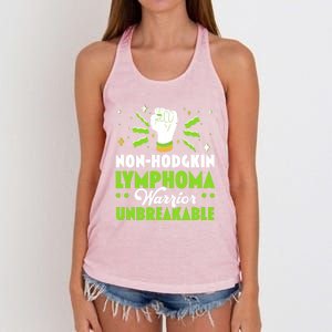 Nongifthodgkin Lymphoma Warrior Unbreakable Cancer Fighter Cute Gift Women's Knotted Racerback Tank