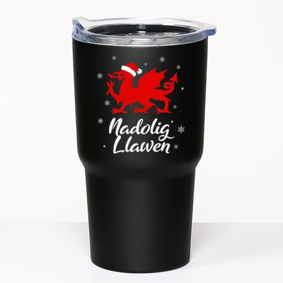 Nadolig Llawen Wales Welsh Cymru Merry Christmas Dragon Tumbler