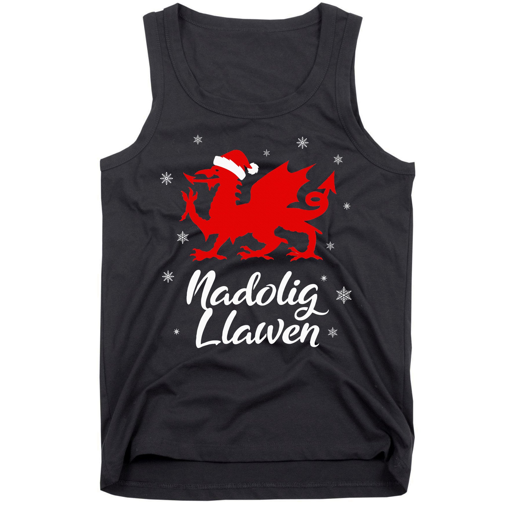 Nadolig Llawen Wales Welsh Cymru Merry Christmas Dragon Tank Top