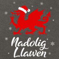 Nadolig Llawen Wales Welsh Cymru Merry Christmas Dragon Cotton Canvas Backpack