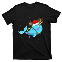 Narwhal Lover Xmas Lighting Santa Narwhal Christmas T-Shirt