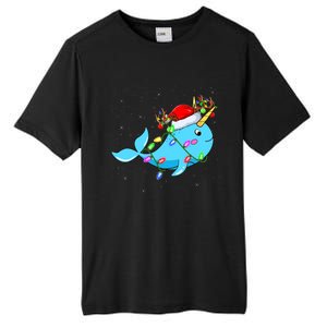 Narwhal Lover Xmas Lighting Santa Narwhal Christmas Tall Fusion ChromaSoft Performance T-Shirt