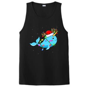 Narwhal Lover Xmas Lighting Santa Narwhal Christmas PosiCharge Competitor Tank