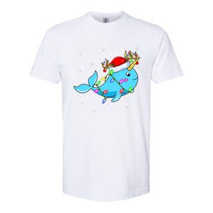 Narwhal Lover Xmas Lighting Santa Narwhal Christmas Softstyle CVC T-Shirt