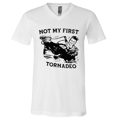 Not My 1st Tornado Vintage Retro V-Neck T-Shirt