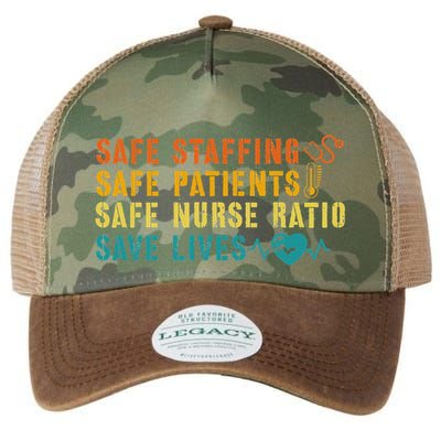 Nurse March 2023 Nurse Support Safe Staffing Save Lives Legacy Tie Dye Trucker Hat