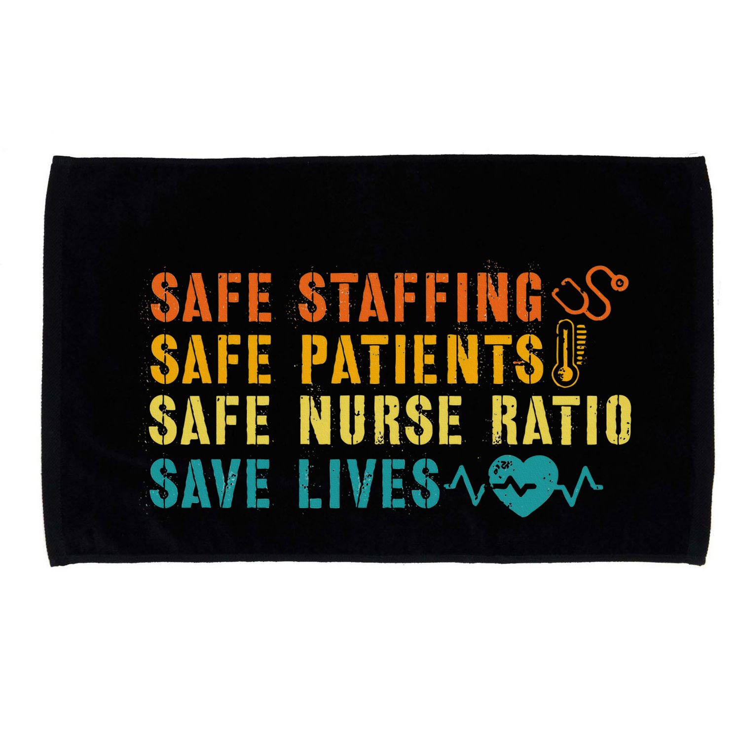 Nurse March 2023 Nurse Support Safe Staffing Save Lives Microfiber Hand Towel