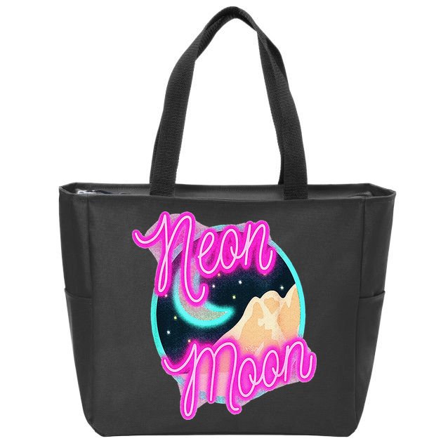 Neon Moon 90s Country Music Zip Tote Bag