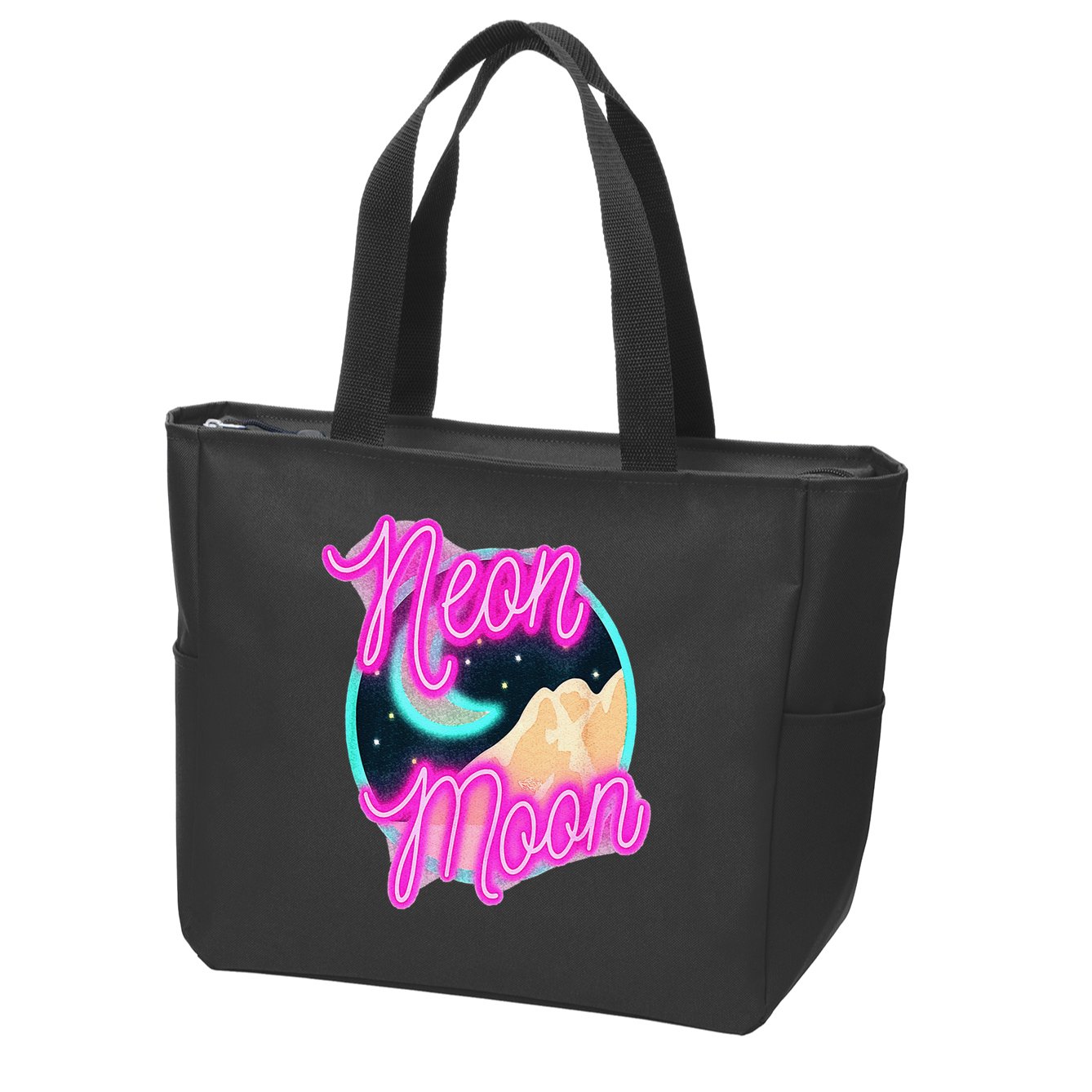 Neon Moon 90s Country Music Zip Tote Bag