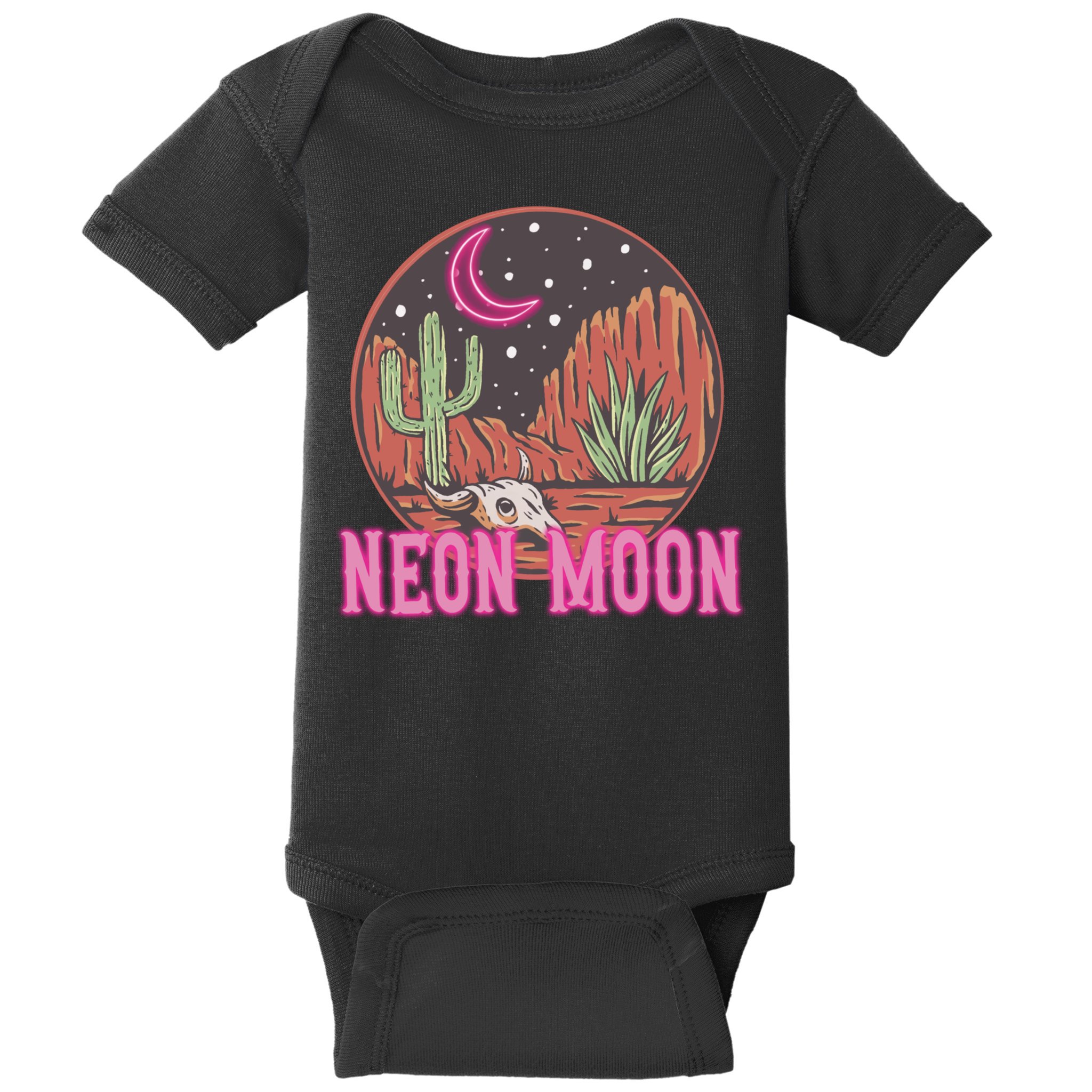 Neon Moon 90s Vintage Retro Country Western Cowboy Cowgirl Baby Bodysuit