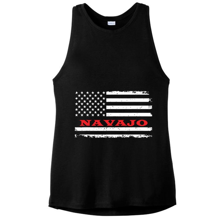 New Mexico American Flag Navajo Usa Patriotic Souvenir Ladies PosiCharge Tri-Blend Wicking Tank