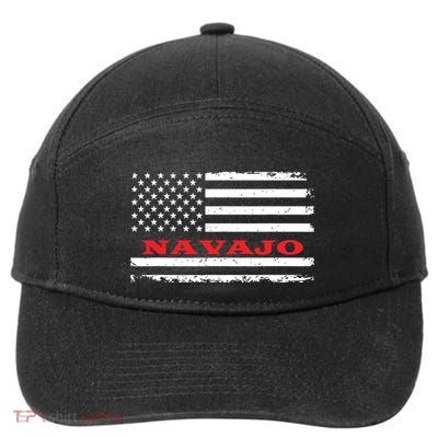 New Mexico American Flag Navajo Usa Patriotic Souvenir 7-Panel Snapback Hat