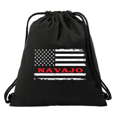 New Mexico American Flag Navajo Usa Patriotic Souvenir Drawstring Bag