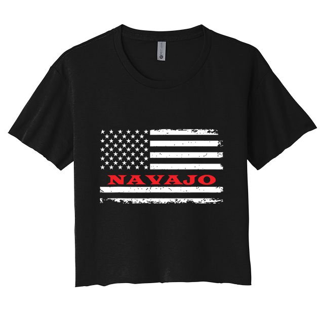 New Mexico American Flag Navajo Usa Patriotic Souvenir Crop Top