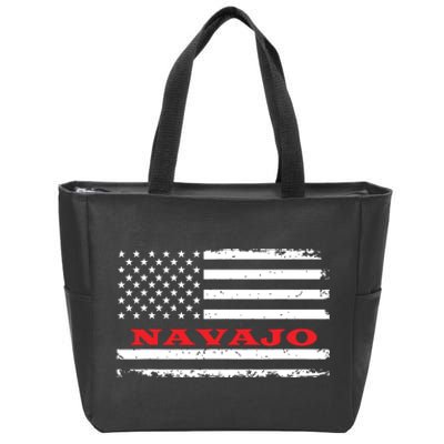 New Mexico American Flag Navajo Usa Patriotic Souvenir Zip Tote Bag