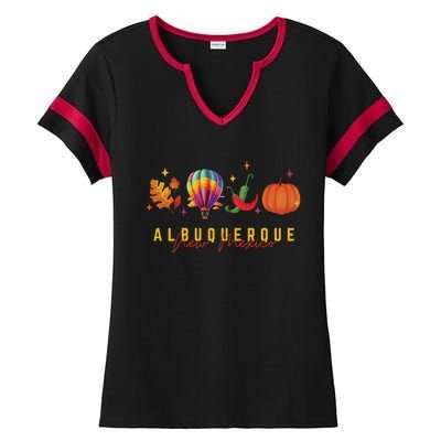 New Mexico Albuquerque Balloon Hot Air Balloon Festival Ladies Halftime Notch Neck Tee