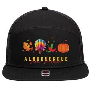 New Mexico Albuquerque Balloon Hot Air Balloon Festival 7 Panel Mesh Trucker Snapback Hat