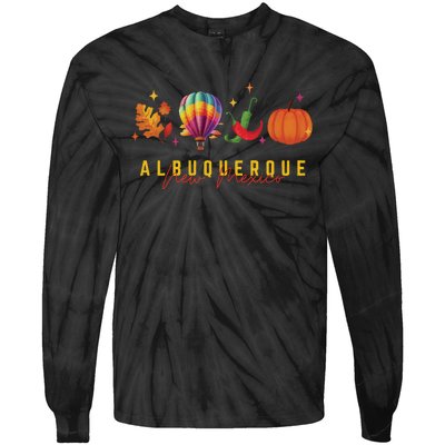 New Mexico Albuquerque Balloon Hot Air Balloon Festival Tie-Dye Long Sleeve Shirt