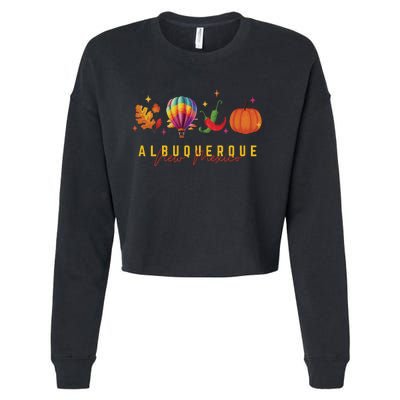 New Mexico Albuquerque Balloon Hot Air Balloon Festival Cropped Pullover Crew