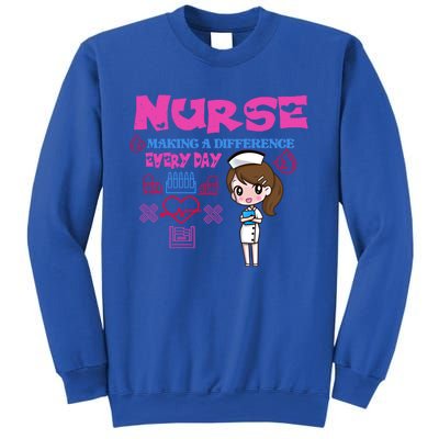 Nurse Making A Difference Every Day Nurse Nursing Gift Sweatshirt