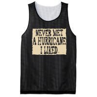 Never Met A Hurricane I Liked Mesh Reversible Basketball Jersey Tank