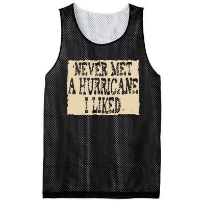 Never Met A Hurricane I Liked Mesh Reversible Basketball Jersey Tank