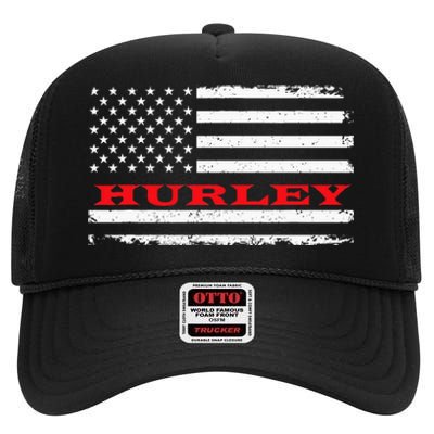 New Mexico American Flag Hurley USA Patriotic Souvenir High Crown Mesh Back Trucker Hat