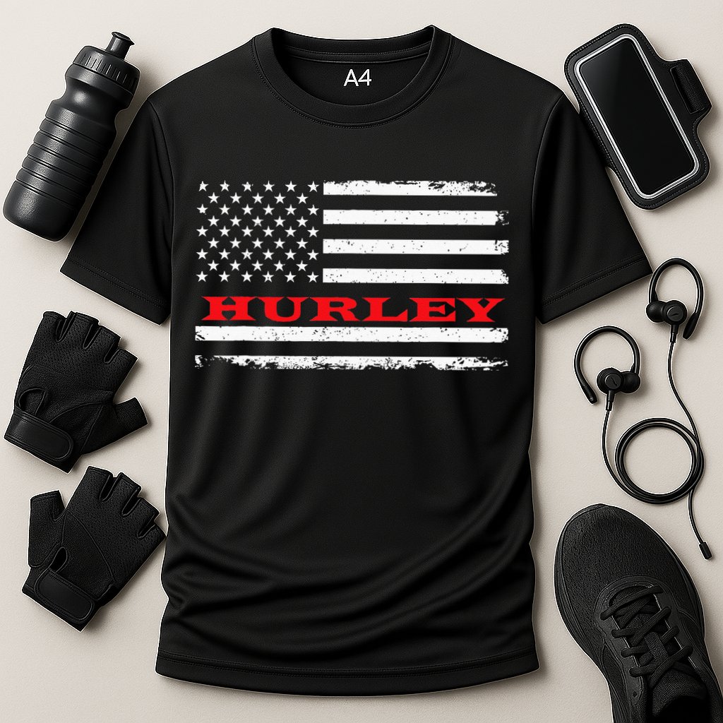 New Mexico American Flag Hurley USA Patriotic Souvenir Cooling Performance Crew T-Shirt