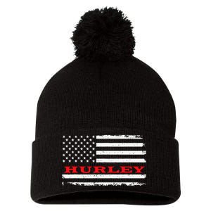 New Mexico American Flag Hurley USA Patriotic Souvenir Pom Pom 12in Knit Beanie