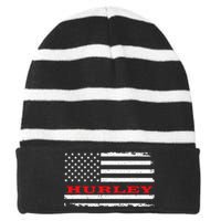 New Mexico American Flag Hurley USA Patriotic Souvenir Striped Beanie with Solid Band