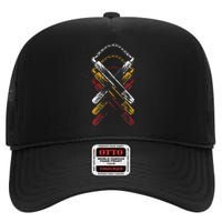 Nunchucks Martial Arts Retro High Crown Mesh Back Trucker Hat