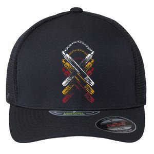 Nunchucks Martial Arts Retro Flexfit Unipanel Trucker Cap