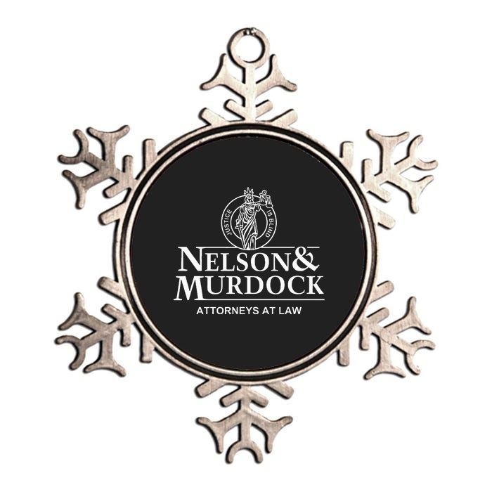 Nelson & Murdock Attorneys At Law Justice Is Blind Metallic Star Ornament