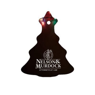 Nelson & Murdock Attorneys At Law Justice Is Blind Ceramic Tree Ornament