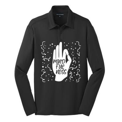 Namaste Mindfulness And Self Awareness Gift Silk Touch Performance Long Sleeve Polo