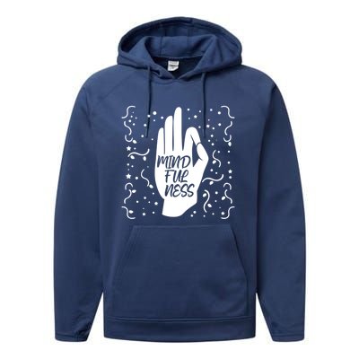 Namaste Mindfulness And Self Awareness Gift Performance Fleece Hoodie