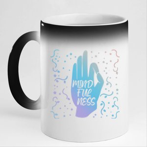 Namaste Mindfulness And Self Awareness Great Gift 11oz Black Color Changing Mug