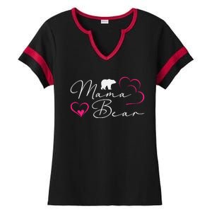 Nlife Mama Bear Mothers Day Ladies Halftime Notch Neck Tee