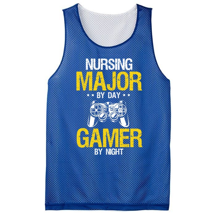 Nursing Major By Day Gamer Night Nursing Student Nurse Gift Mesh Reversible Basketball Jersey Tank